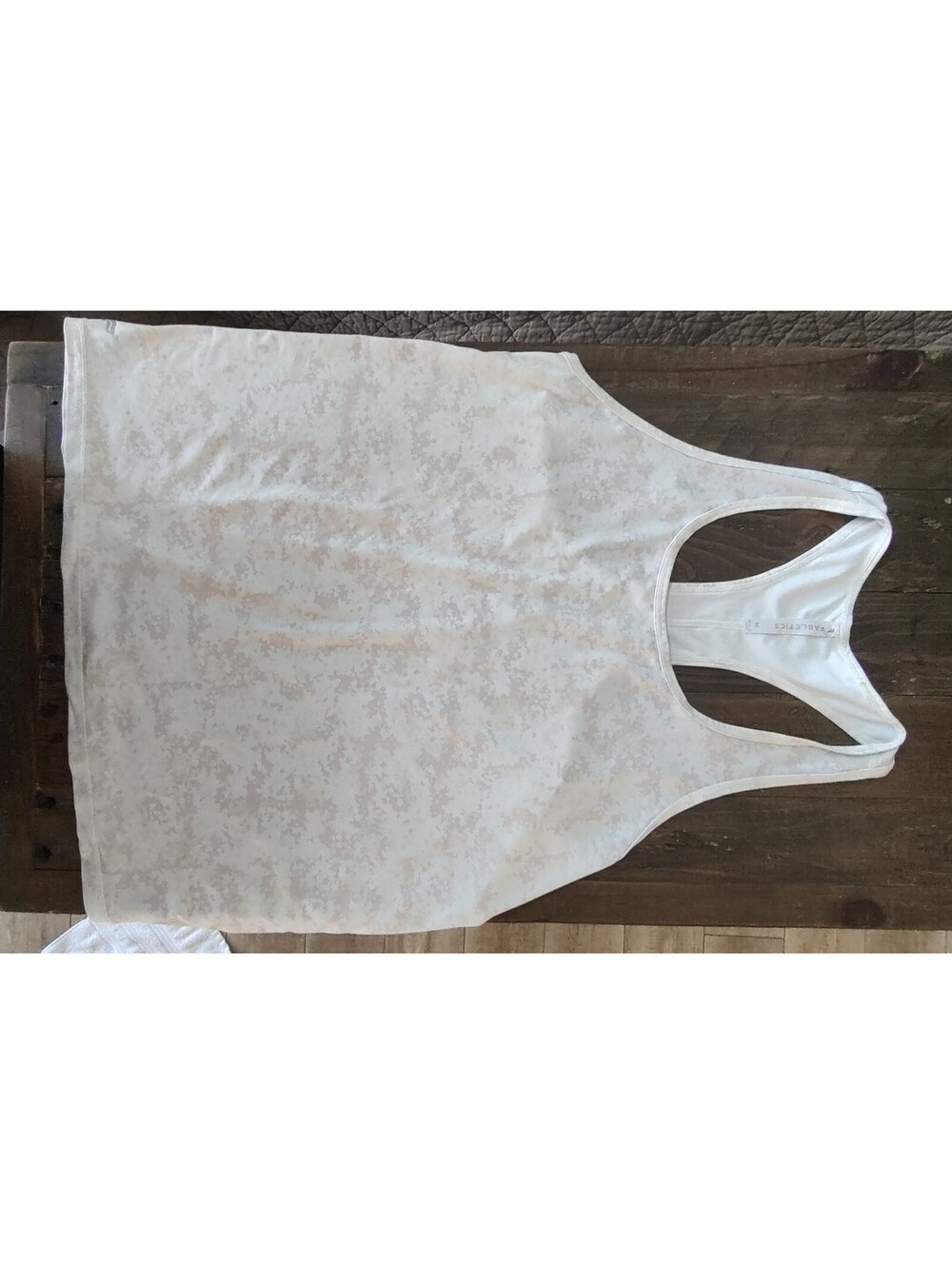 Lululemon White/Grey Racerback Athletic Tank Top Size Small